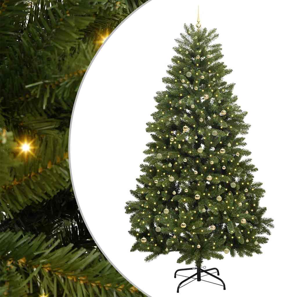Sapin de Noël artificiel avec 300 LED Vert 270 cm PVC et métal - XIOS
