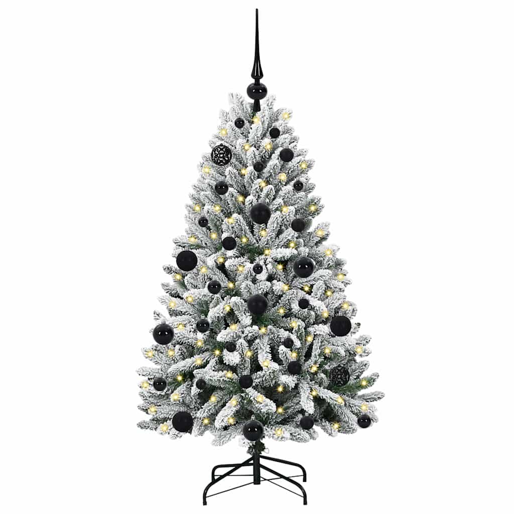 Sapin de Noël artificiel Vert et blanc 120 cm PVC et métal - XIOS