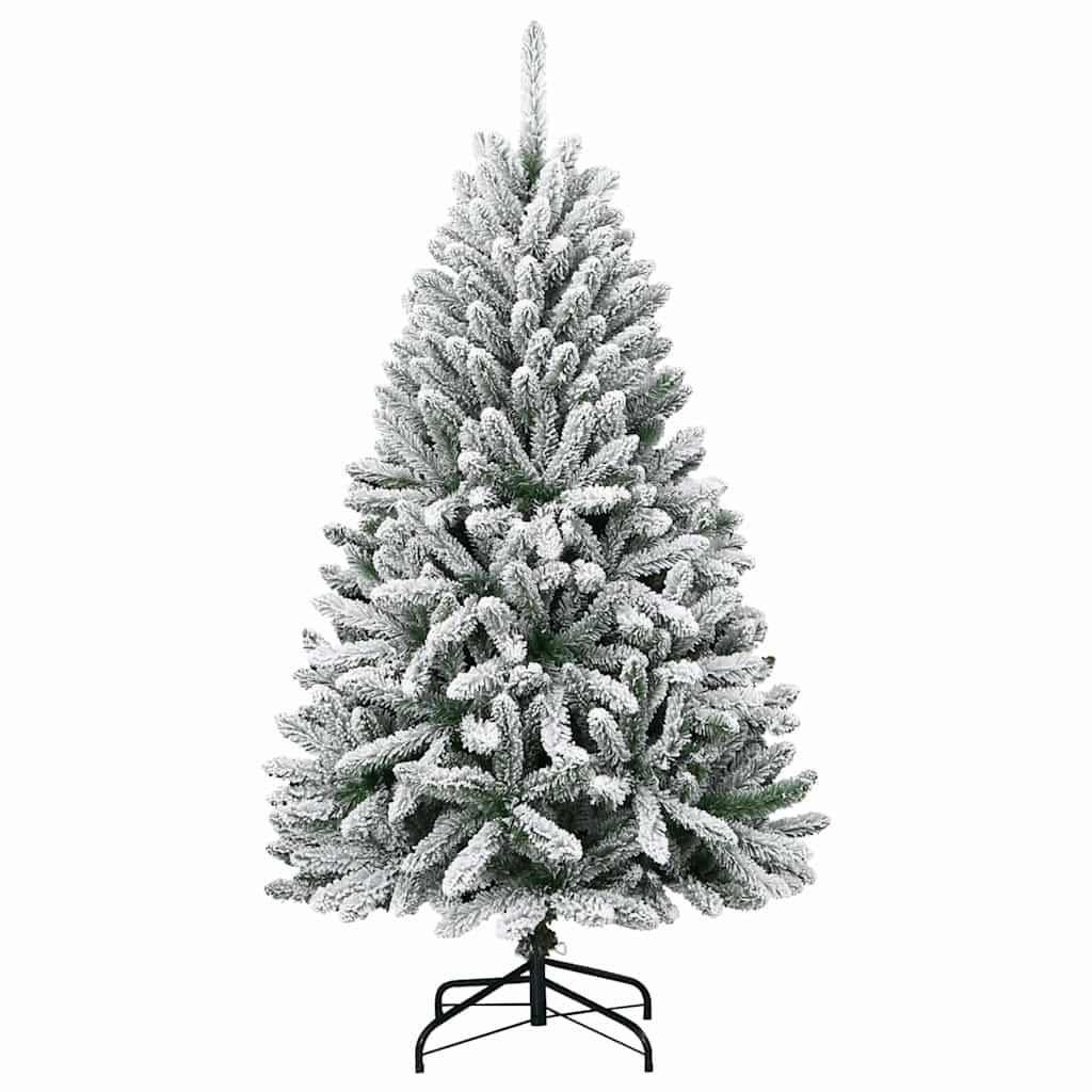 Sapin de Noël artificiel Vert et blanc 120 cm PVC et métal - XIOS