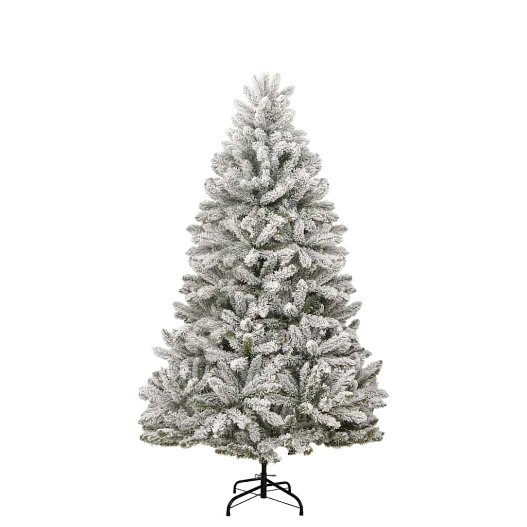 Sapin de Noël artificiel Vert et blanc 210 cm PVC et métal - XIOS