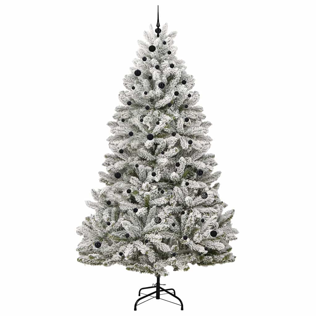 Sapin de Noël artificiel Vert et blanc 270 cm PVC et métal - XIOS