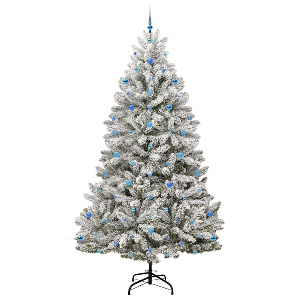 Sapin de Noël artificiel Vert et blanc 270 cm PVC et métal - XIOS