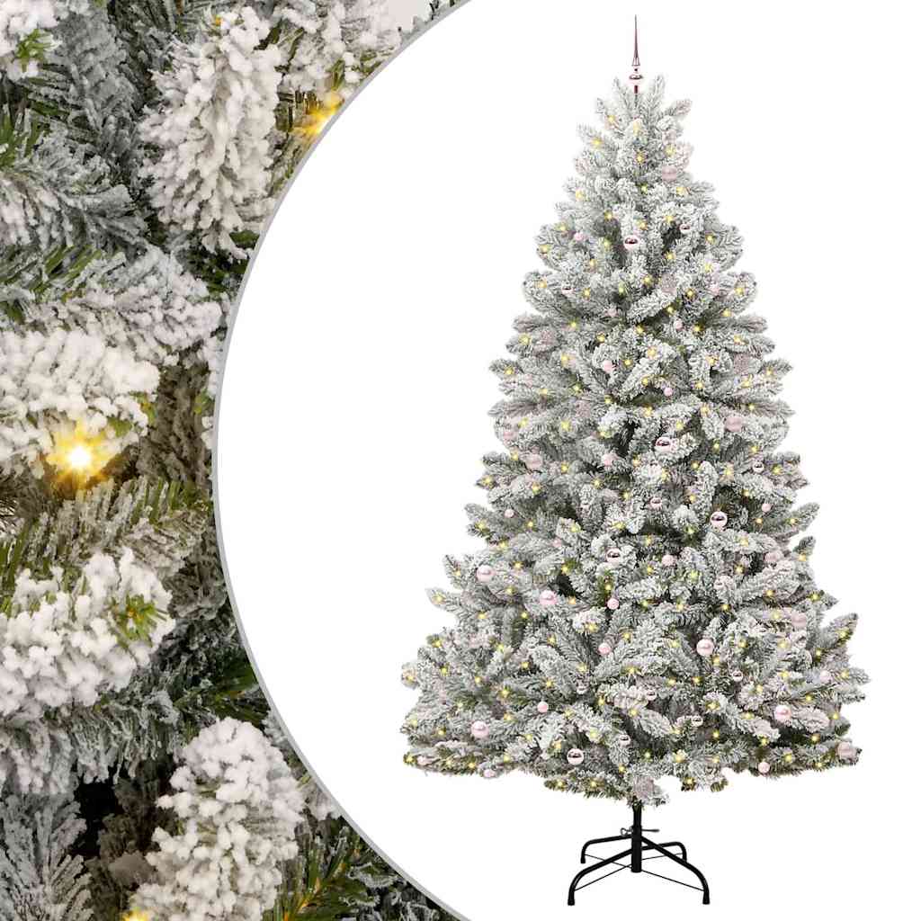 Sapin de Noël artificiel Vert et blanc 300 cm PVC et métal - XIOS