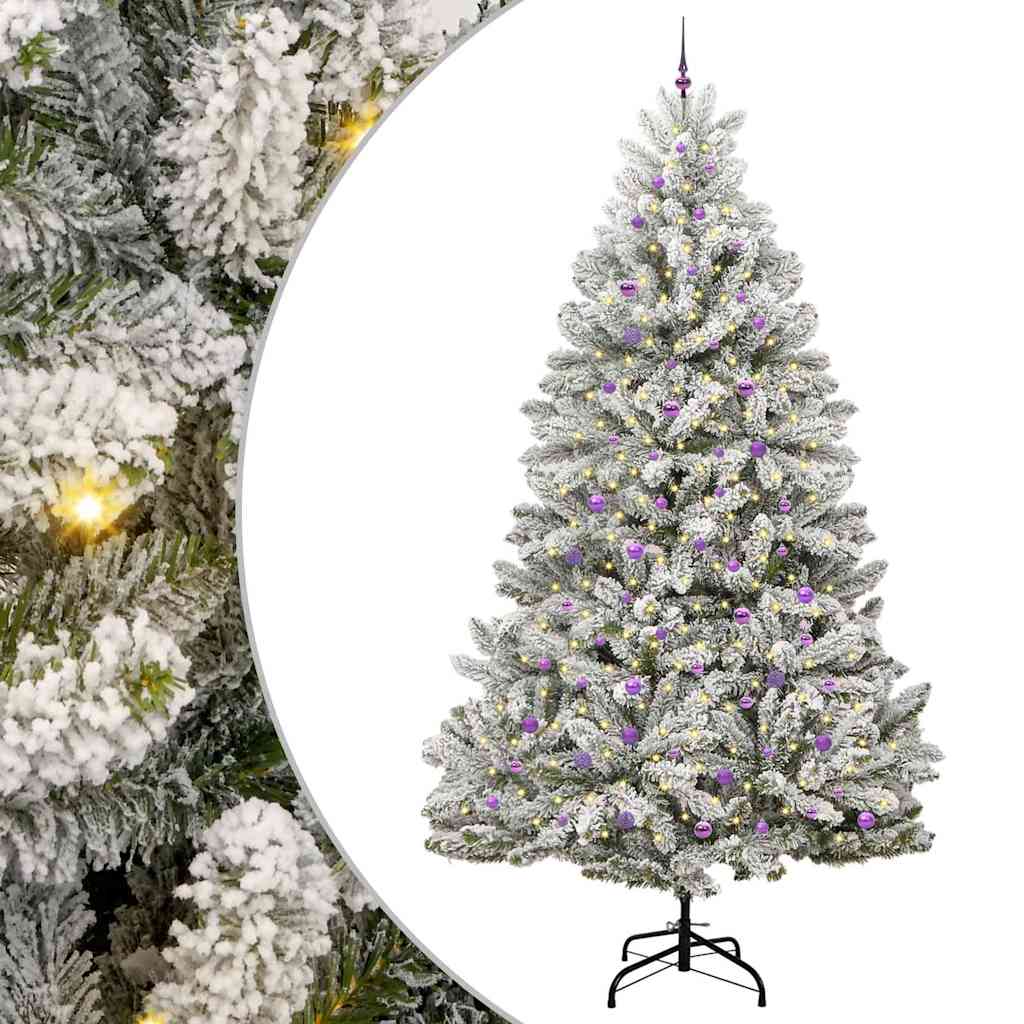 Sapin de Noël artificiel Vert et blanc 300 cm PVC et métal - XIOS
