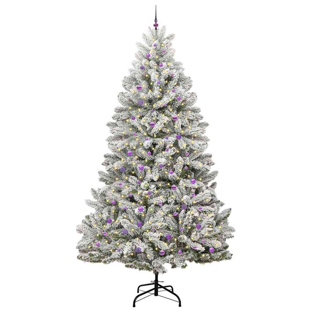 Sapin de Noël artificiel Vert et blanc 300 cm PVC et métal - XIOS
