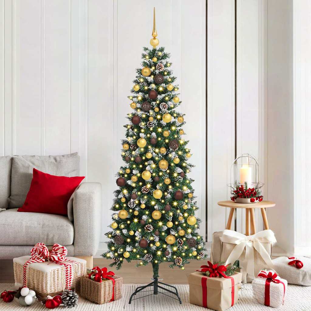 Sapin de Noël artificiel Vert 180 cm PVC, plastique et acier - XIOS