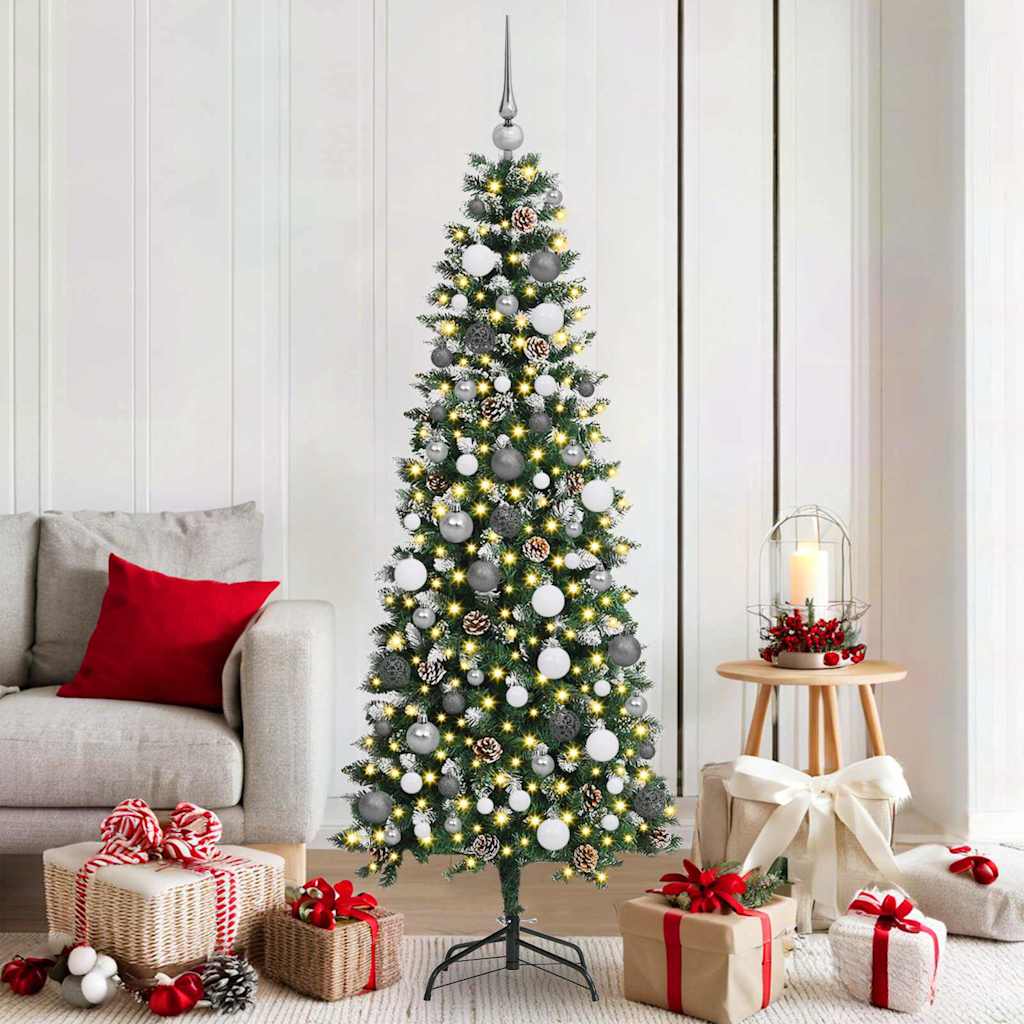 Sapin de Noël artificiel Vert 180 cm PVC, plastique et acier - XIOS