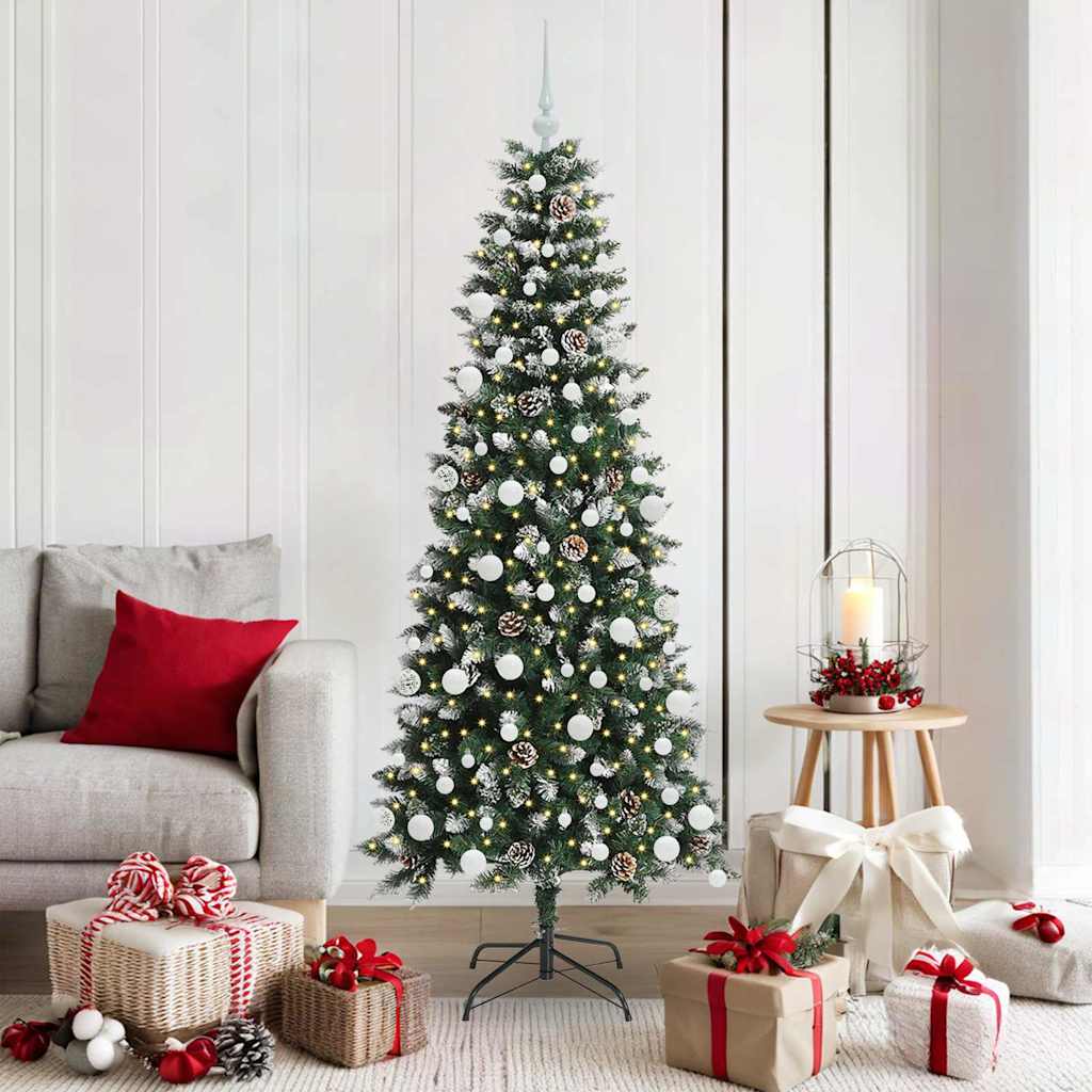 Sapin de Noël artificiel Vert 180 cm PVC, plastique et acier - XIOS
