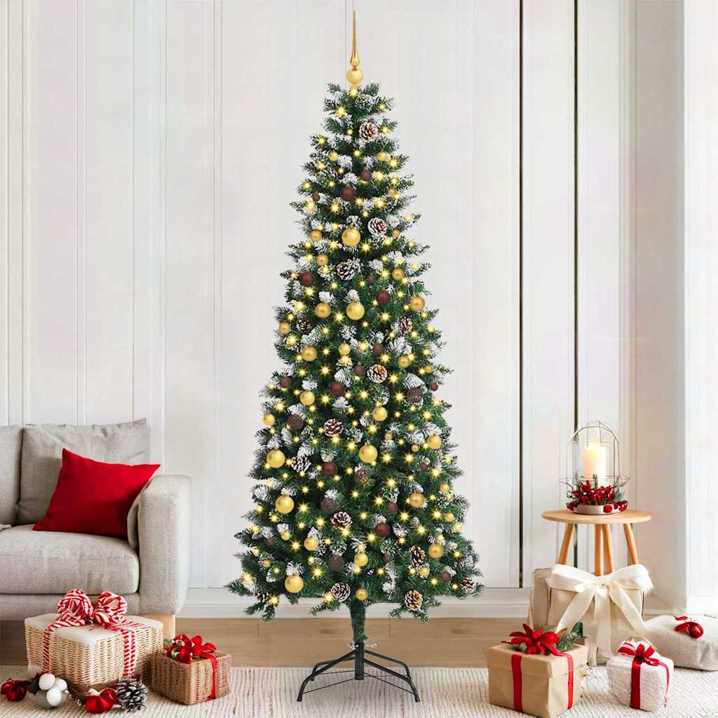 Sapin de Noël artificiel Vert 210 cm PVC, plastique et acier - XIOS