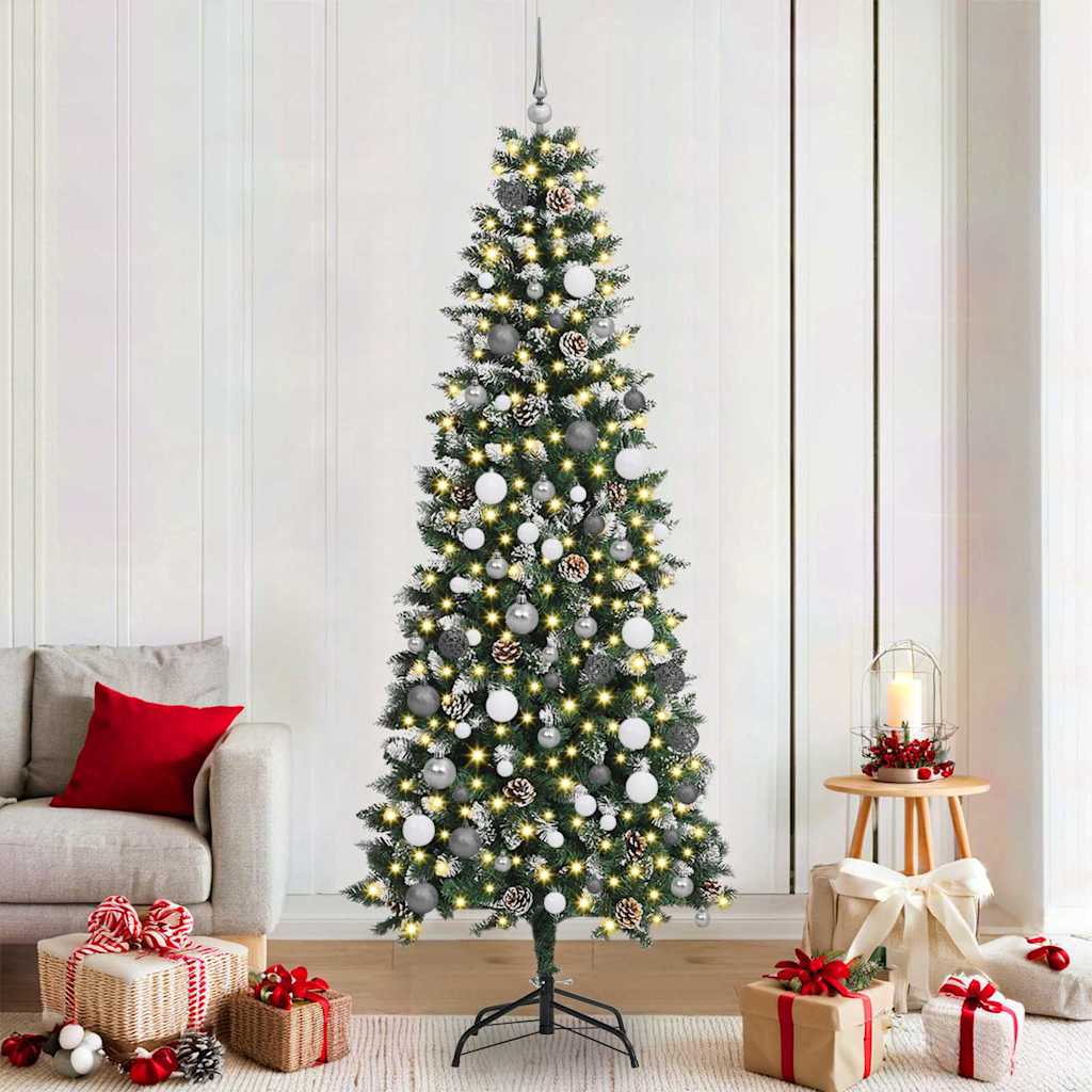 Sapin de Noël artificiel Vert 210 cm PVC, plastique et acier - XIOS