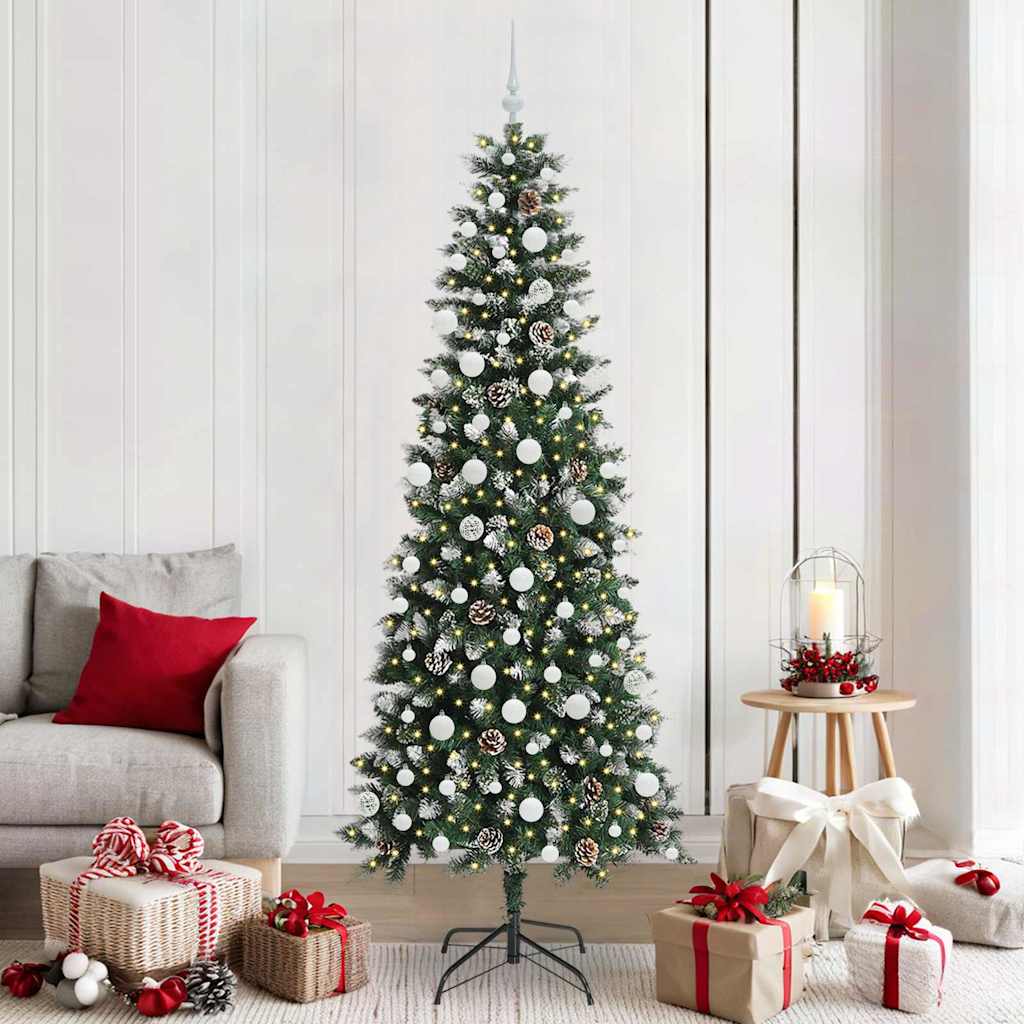 Sapin de Noël artificiel Vert 210 cm PVC, plastique et acier - XIOS