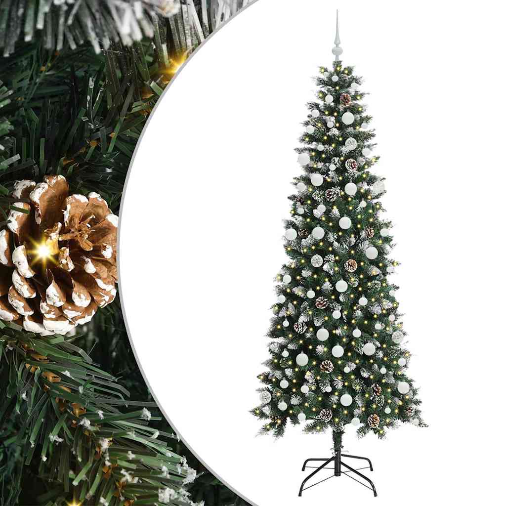 Sapin de Noël artificiel Vert 210 cm PVC, plastique et acier - XIOS