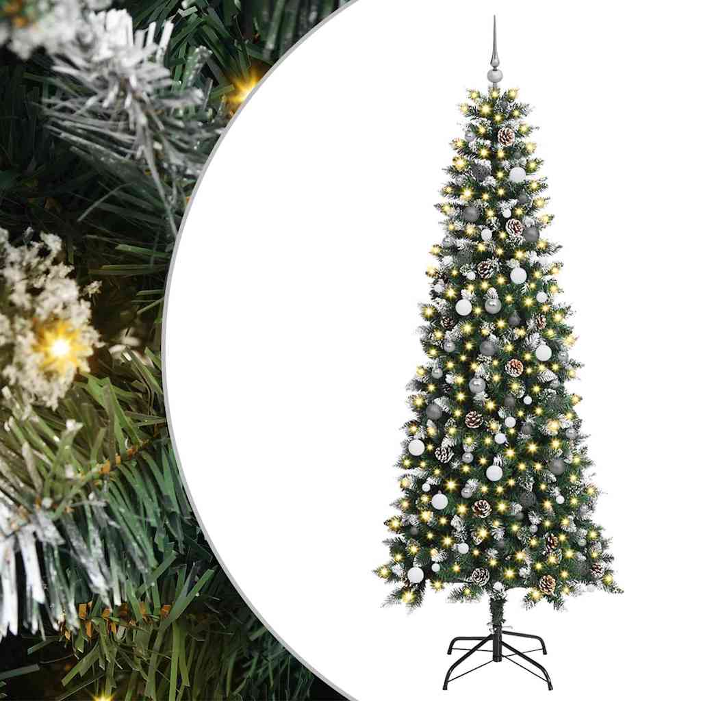 Sapin de Noël artificiel Vert 240 cm PVC, plastique et acier - XIOS