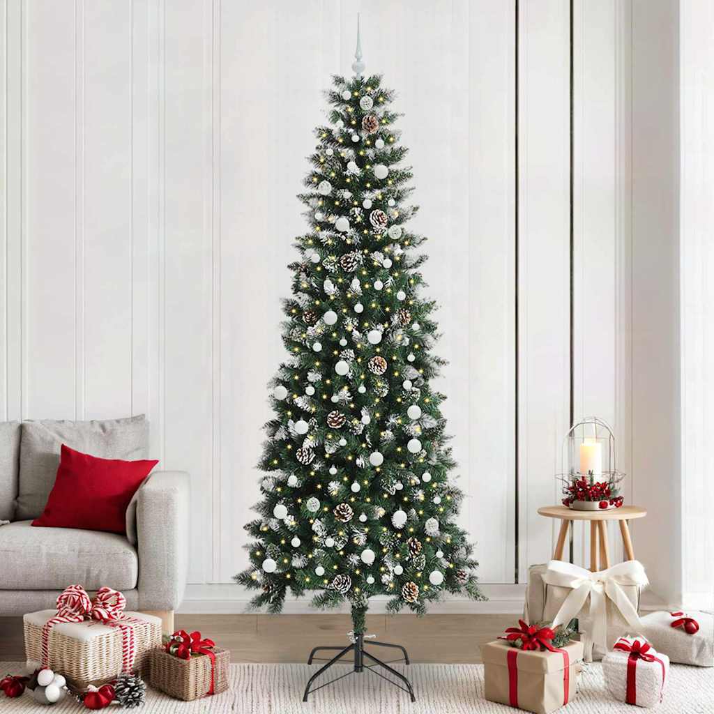 Sapin de Noël artificiel Vert 240 cm PVC, plastique et acier - XIOS