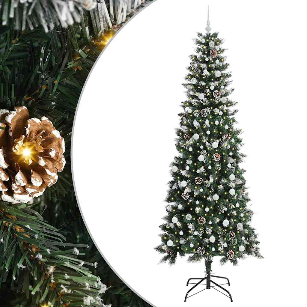 Sapin de Noël artificiel Vert 240 cm PVC, plastique et acier - XIOS