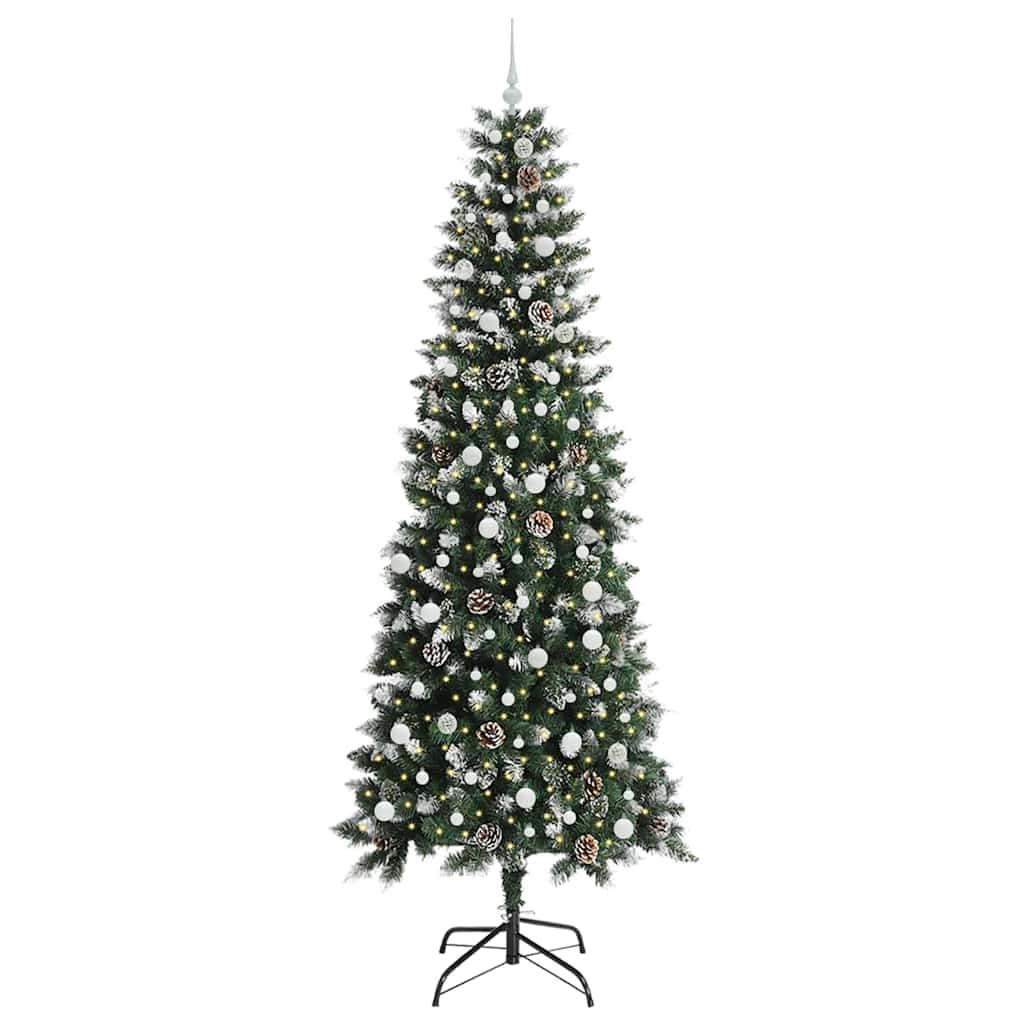 Sapin de Noël artificiel Vert 240 cm PVC, plastique et acier - XIOS