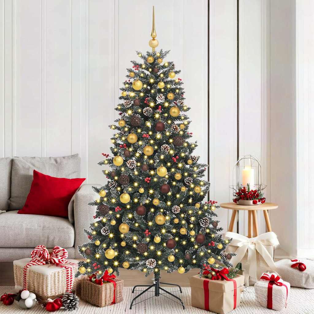 Sapin de Noël artificiel Vert 180 cm PVC, plastique et acier - XIOS