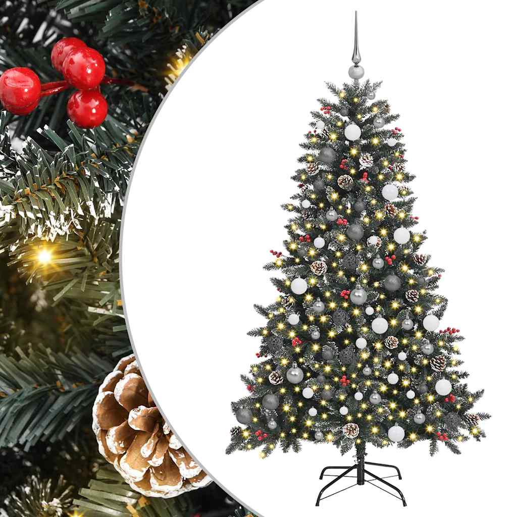 Sapin de Noël artificiel Vert 180 cm PVC, plastique et acier - XIOS