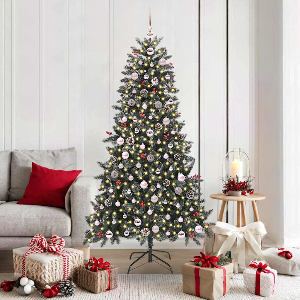 Sapin de Noël artificiel Vert 180 cm PVC, plastique et acier - XIOS