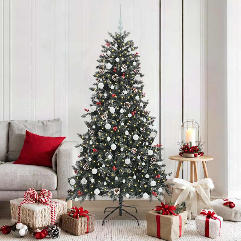 Sapin de Noël artificiel Vert 180 cm PVC, plastique et acier - XIOS