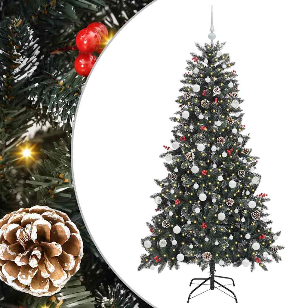 Sapin de Noël artificiel Vert 180 cm PVC, plastique et acier - XIOS