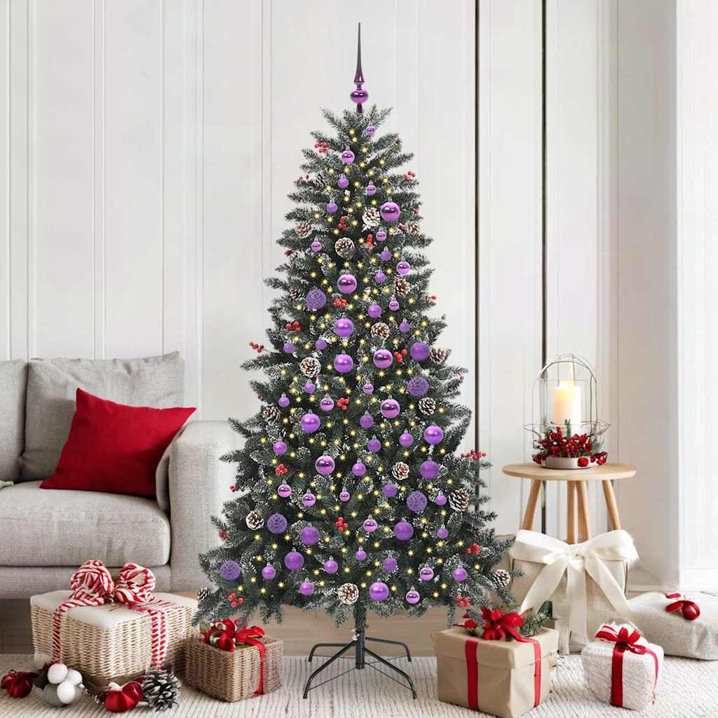 Sapin de Noël artificiel Vert 180 cm PVC, plastique et acier - XIOS