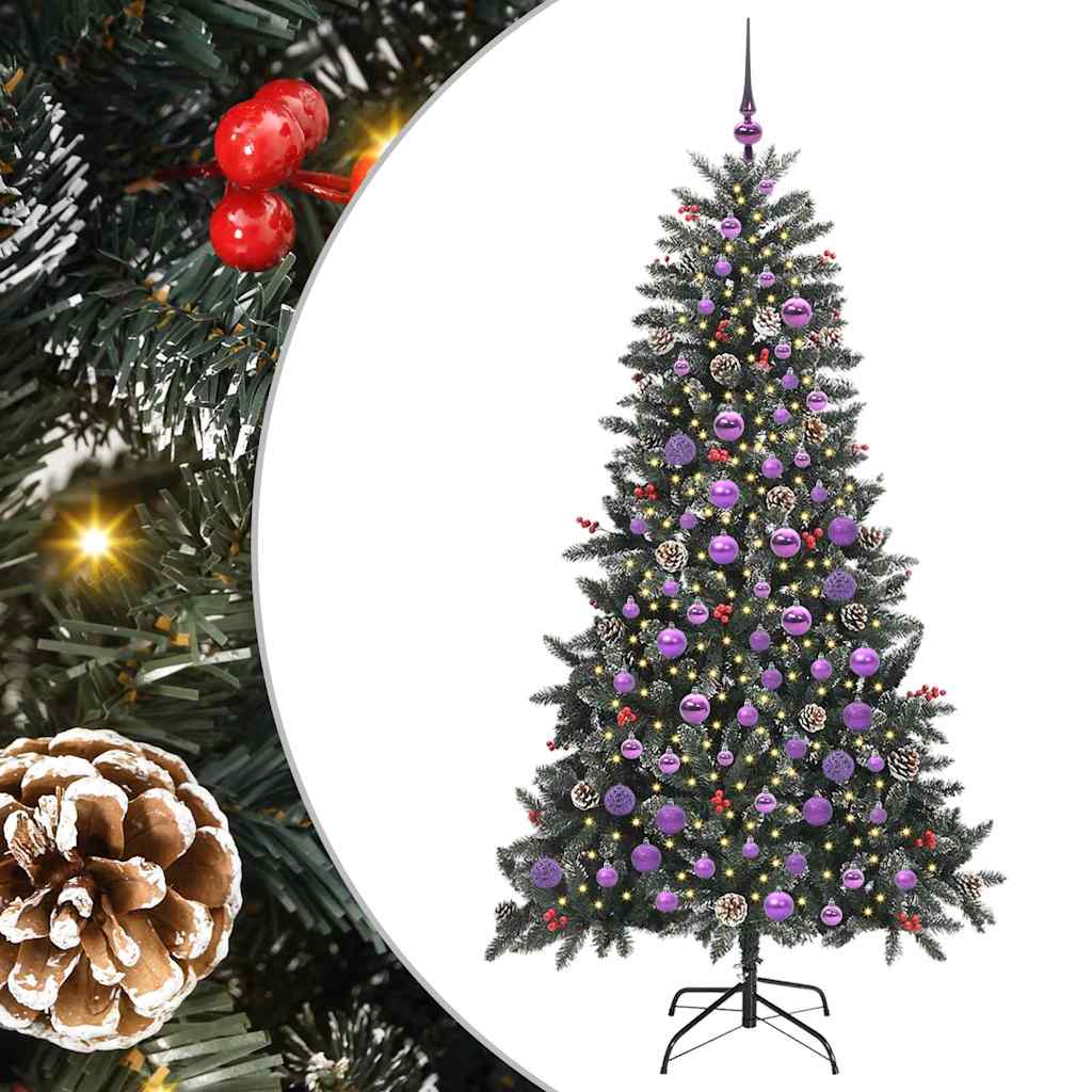 Sapin de Noël artificiel Vert 180 cm PVC, plastique et acier - XIOS
