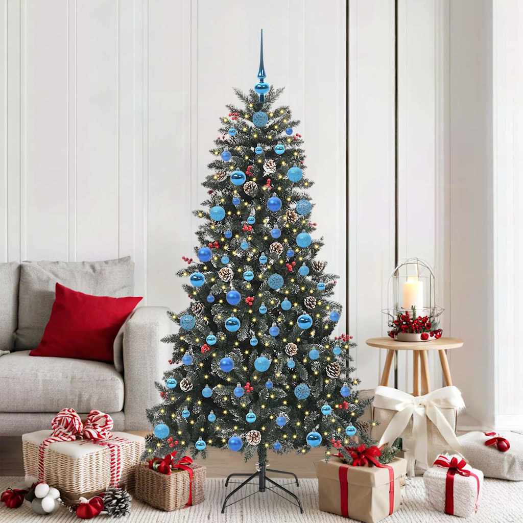 Sapin de Noël artificiel Vert 180 cm PVC, plastique et acier - XIOS