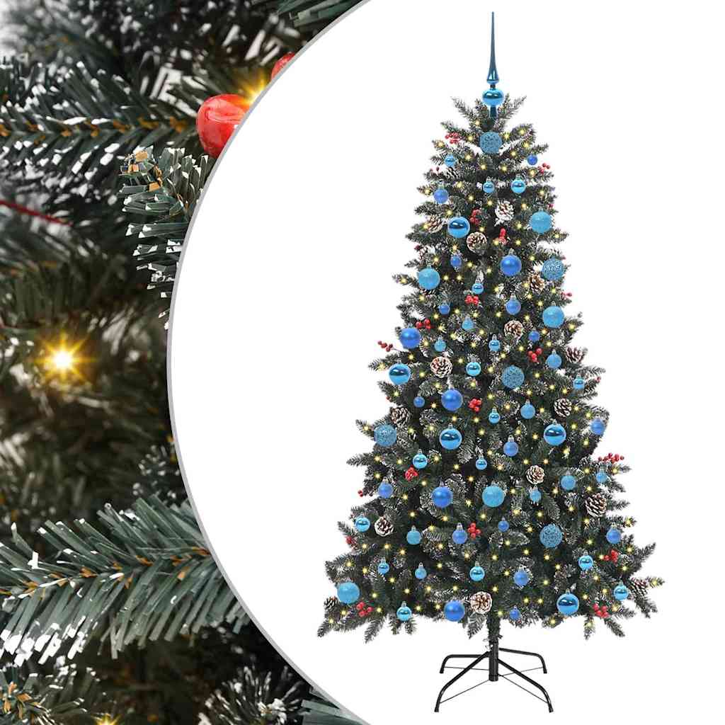 Sapin de Noël artificiel Vert 180 cm PVC, plastique et acier - XIOS