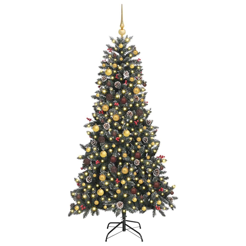 Sapin de Noël artificiel Vert 210 cm PVC, plastique et acier - XIOS