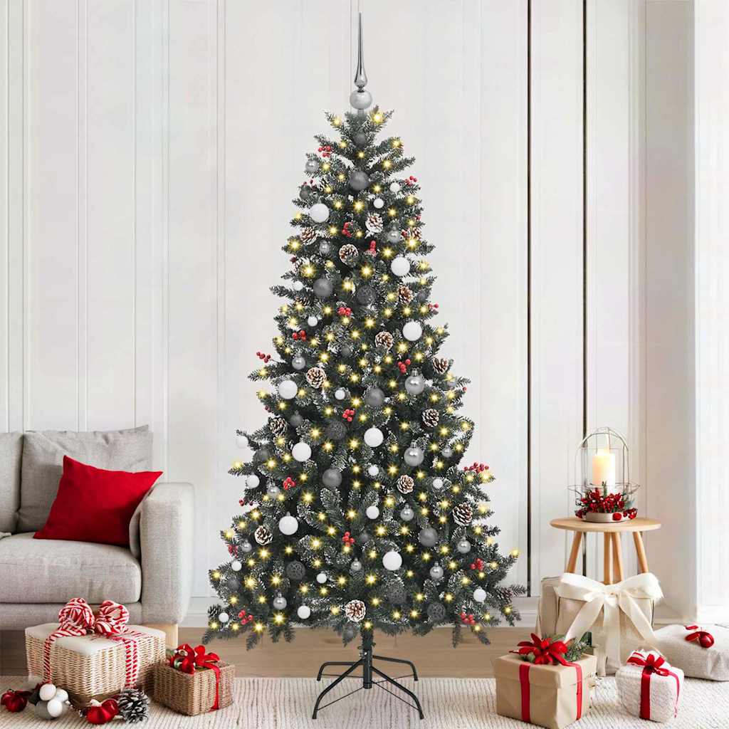 Sapin de Noël artificiel Vert 210 cm PVC, plastique et acier - XIOS