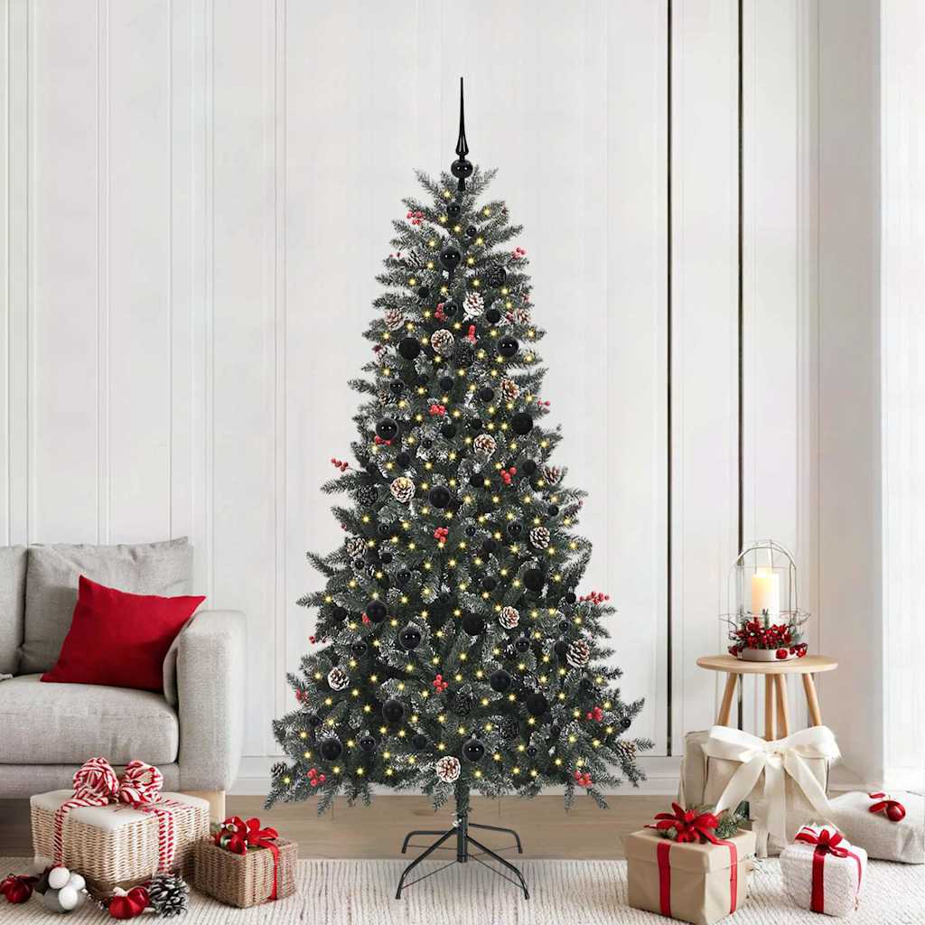 Sapin de Noël artificiel Vert 210 cm PVC, plastique et acier - XIOS