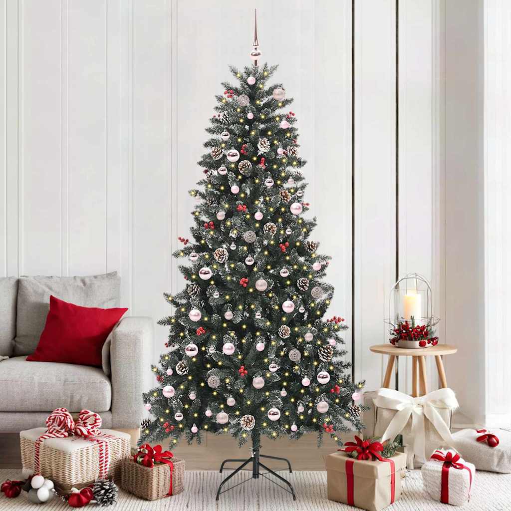 Sapin de Noël artificiel Vert 210 cm PVC, plastique et acier - XIOS
