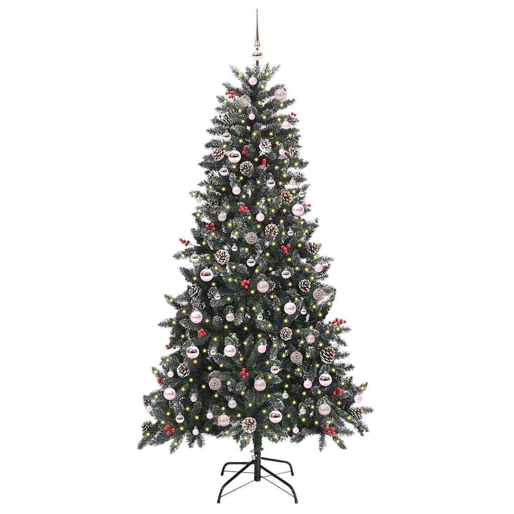Sapin de Noël artificiel Vert 210 cm PVC, plastique et acier - XIOS