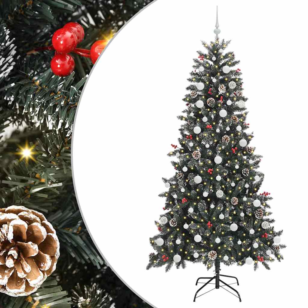 Sapin de Noël artificiel Vert 210 cm PVC, plastique et acier - XIOS