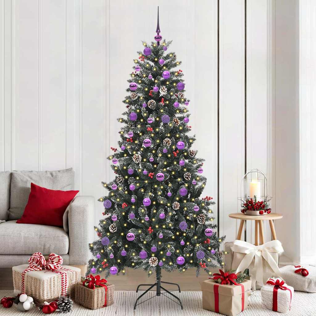 Sapin de Noël artificiel Vert 210 cm PVC, plastique et acier - XIOS