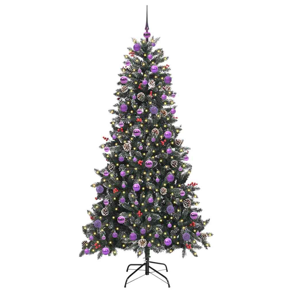Sapin de Noël artificiel Vert 210 cm PVC, plastique et acier - XIOS