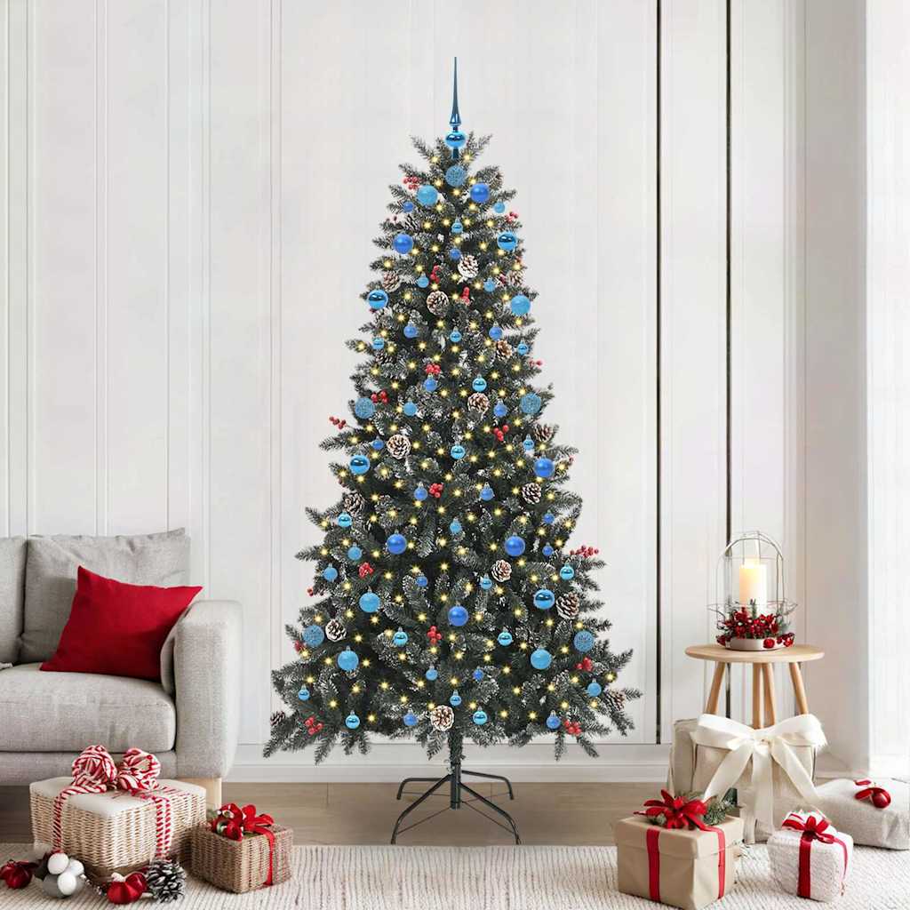 Sapin de Noël artificiel Vert 210 cm PVC, plastique et acier - XIOS