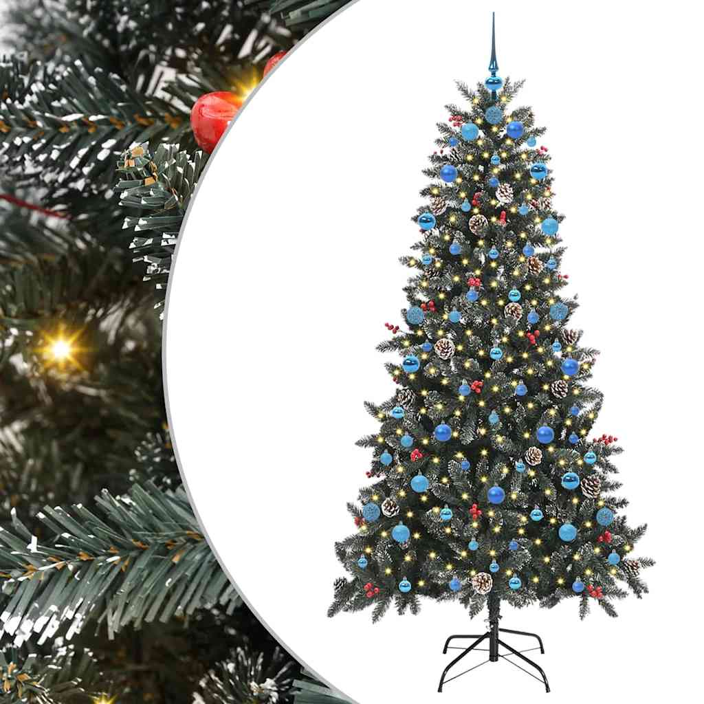 Sapin de Noël artificiel Vert 210 cm PVC, plastique et acier - XIOS