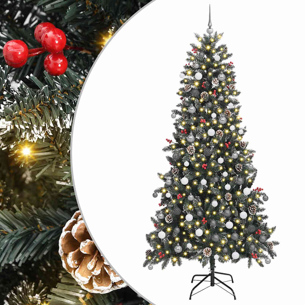 Sapin de Noël artificiel Vert 240 cm PVC, plastique et acier