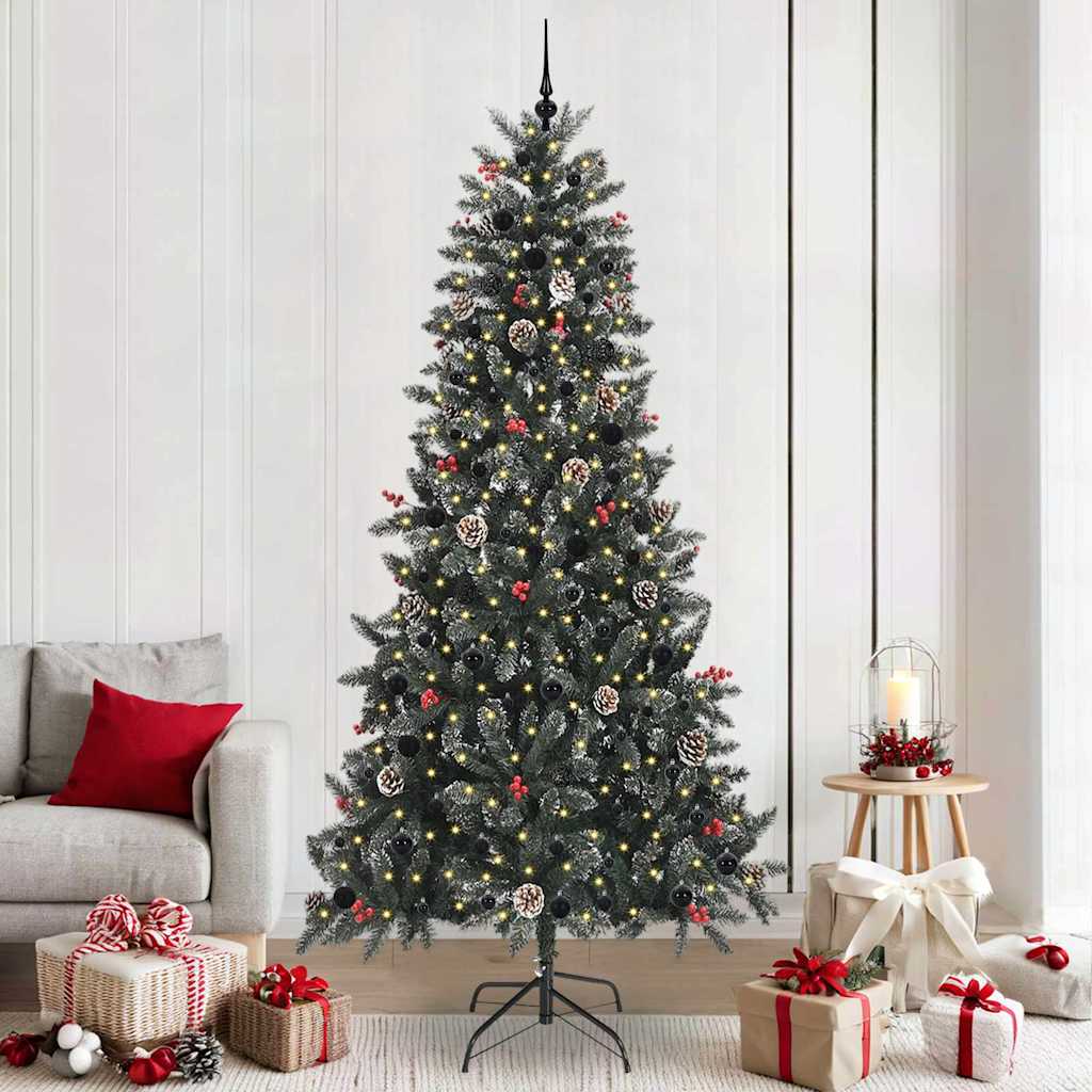 Sapin de Noël artificiel Vert 240 cm PVC, plastique et acier - XIOS