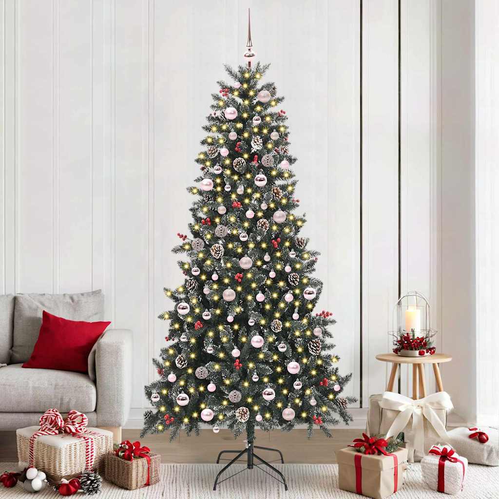 Sapin de Noël artificiel Vert 240 cm PVC, plastique et acier - XIOS