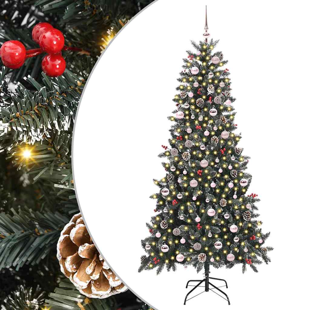 Sapin de Noël artificiel Vert 240 cm PVC, plastique et acier - XIOS