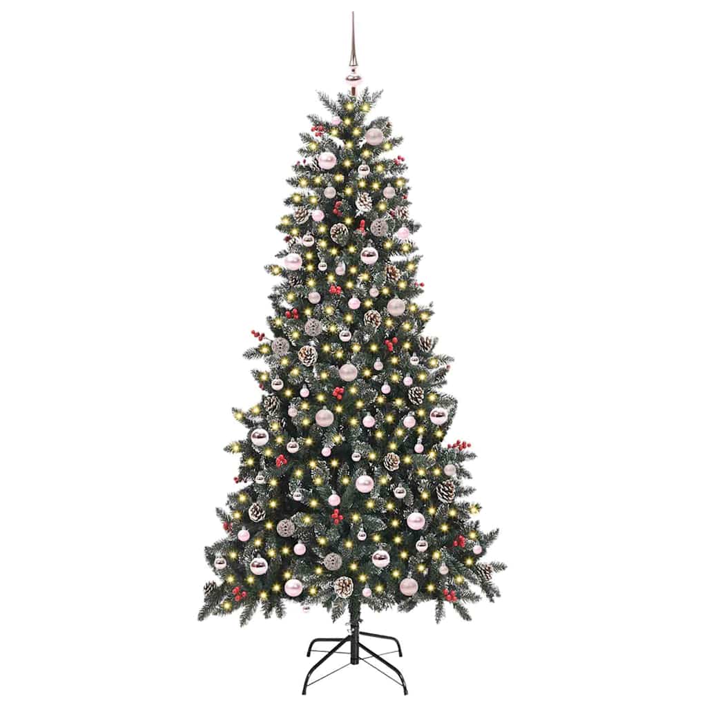 Sapin de Noël artificiel Vert 240 cm PVC, plastique et acier - XIOS