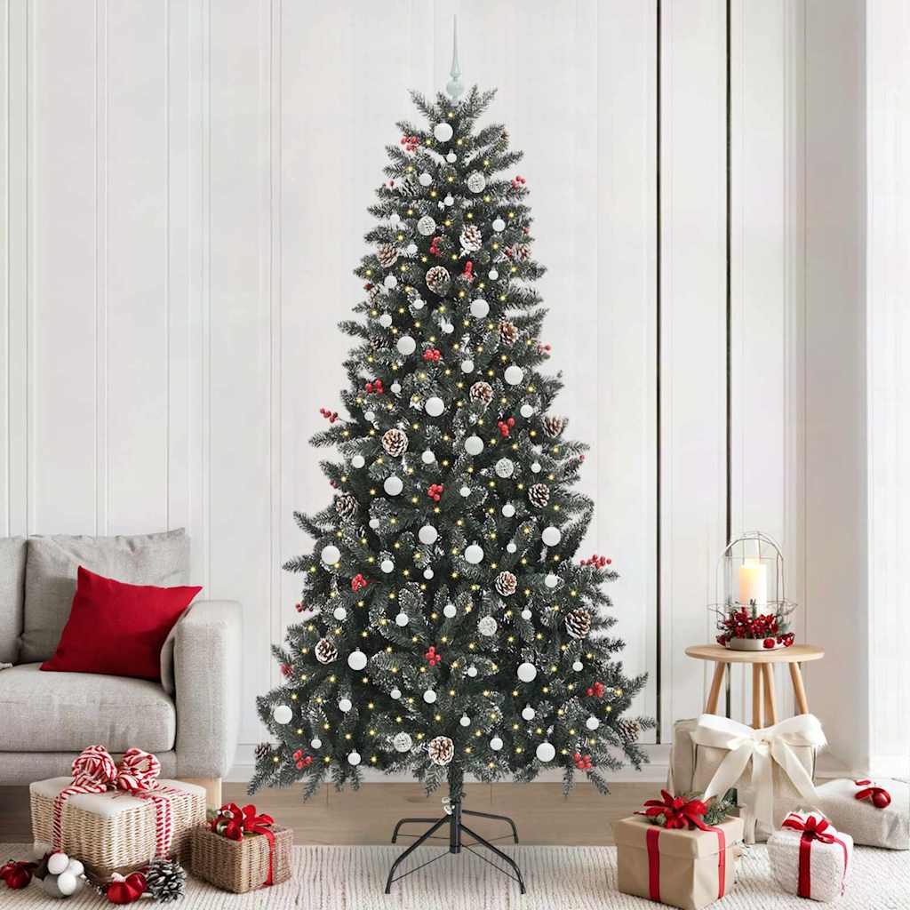 Sapin de Noël artificiel Vert 240 cm PVC, plastique et acier - XIOS
