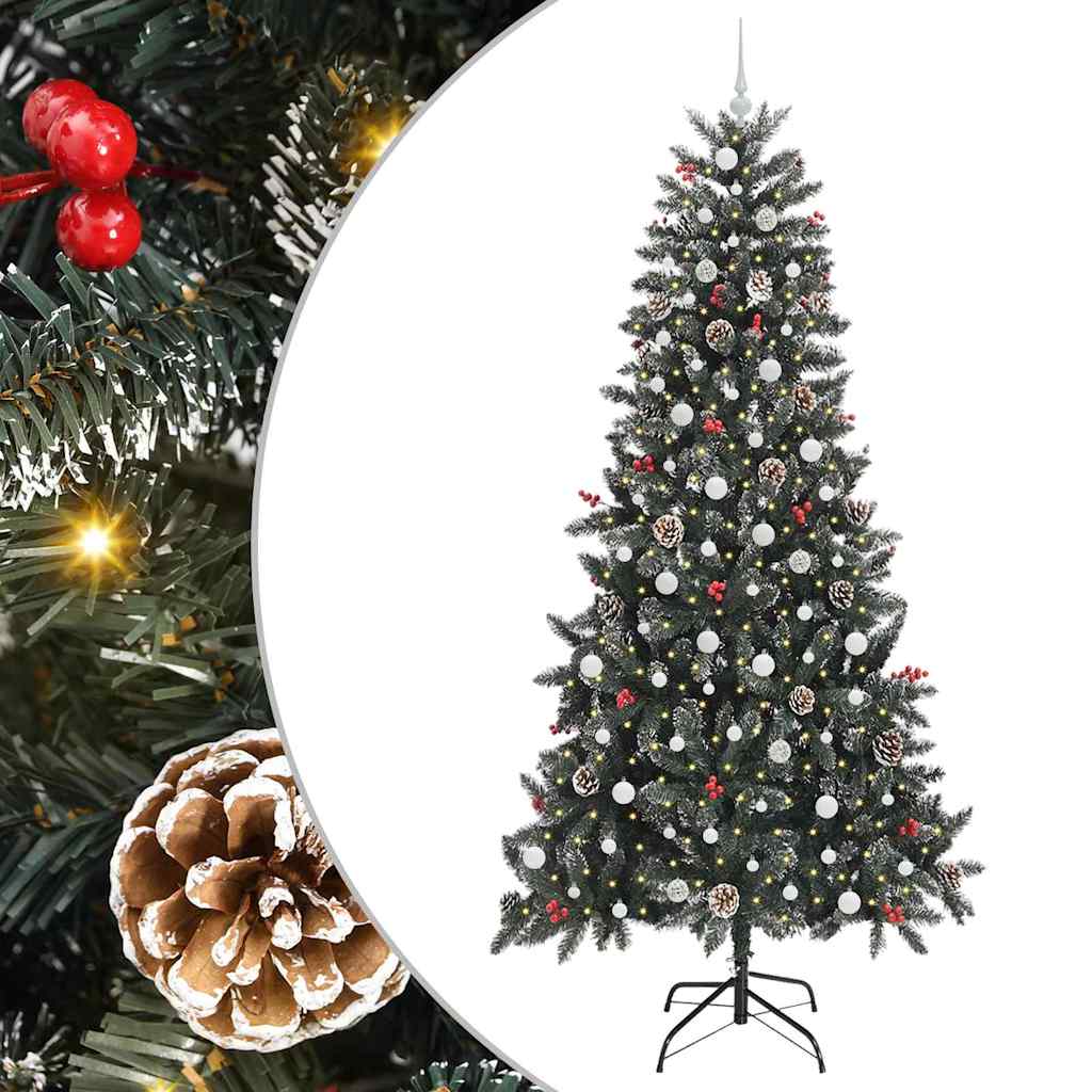 Sapin de Noël artificiel Vert 240 cm PVC, plastique et acier - XIOS