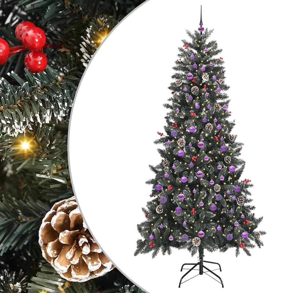 Sapin de Noël artificiel Vert 240 cm PVC, plastique et acier - XIOS