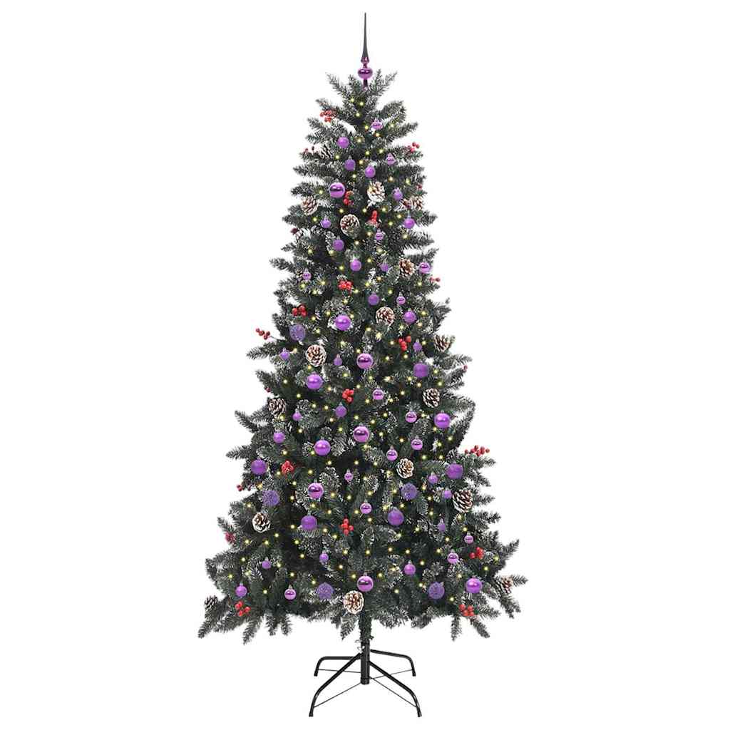 Sapin de Noël artificiel Vert 240 cm PVC, plastique et acier - XIOS