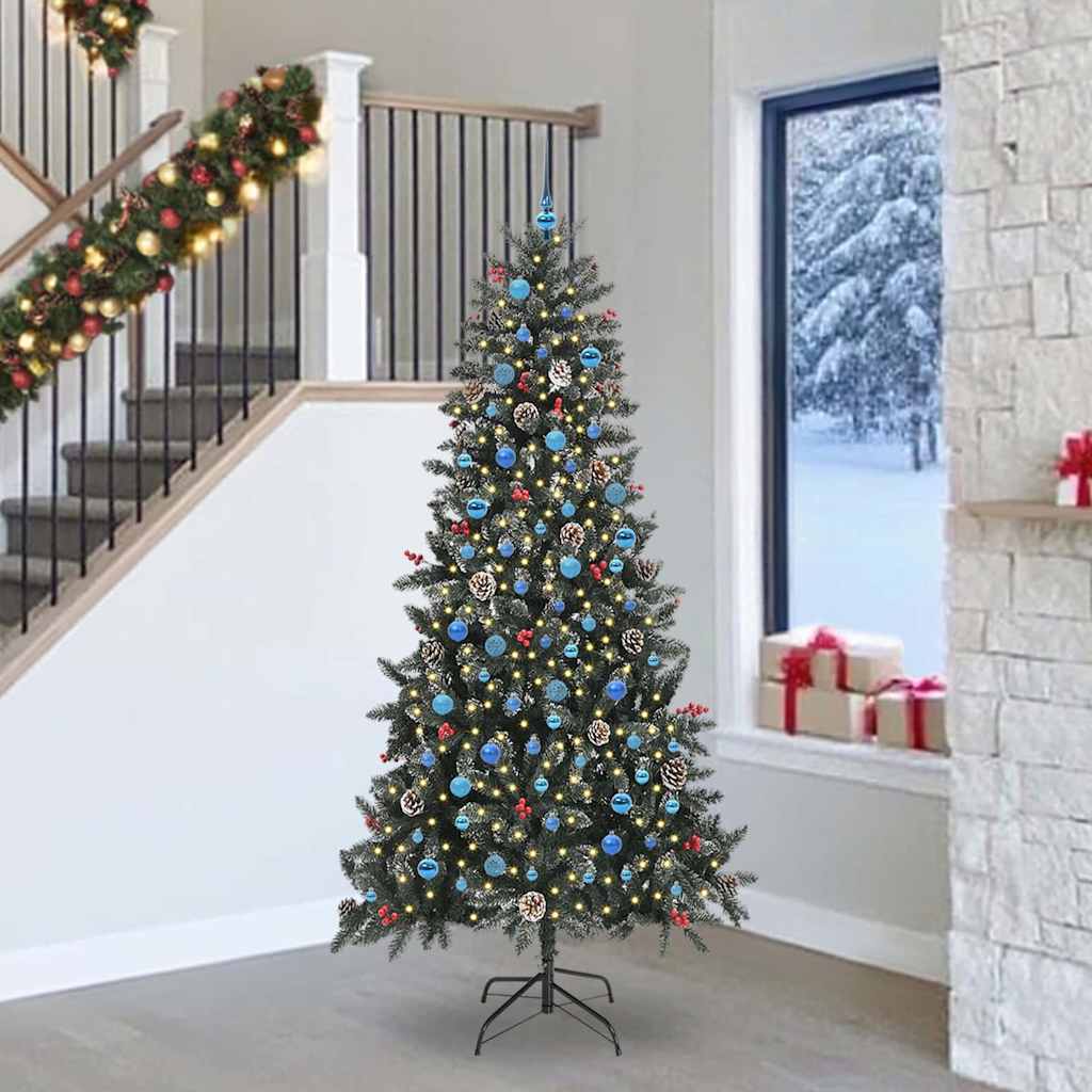 Sapin de Noël artificiel Vert 240 cm PVC, plastique et acier - XIOS
