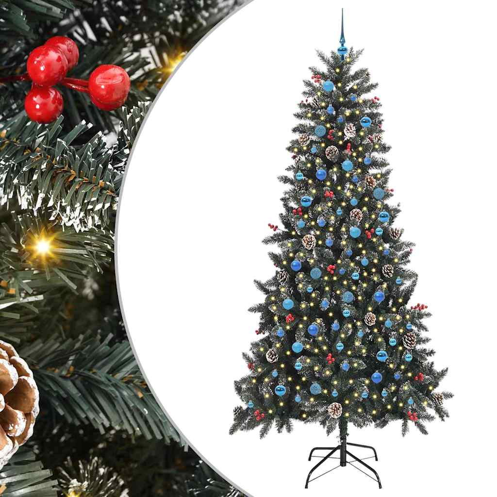 Sapin de Noël artificiel Vert 240 cm PVC, plastique et acier - XIOS